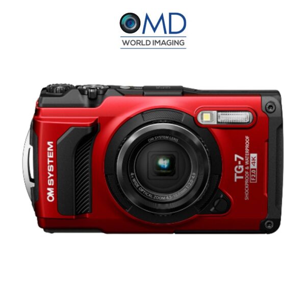 OM System Tough TG-7 Digital Camera (Red)