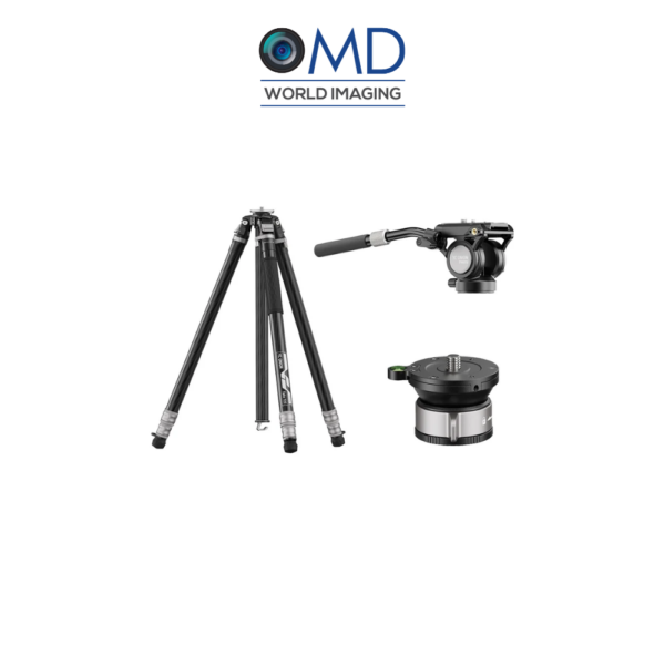 omd-world-imaging-YC ONION-TPC177SV60S YC ONION (TPC177SV60S) TAKO T23 Carbon Fiber Tripod with LB-52 Leveling Base FH-60 Fluid Head